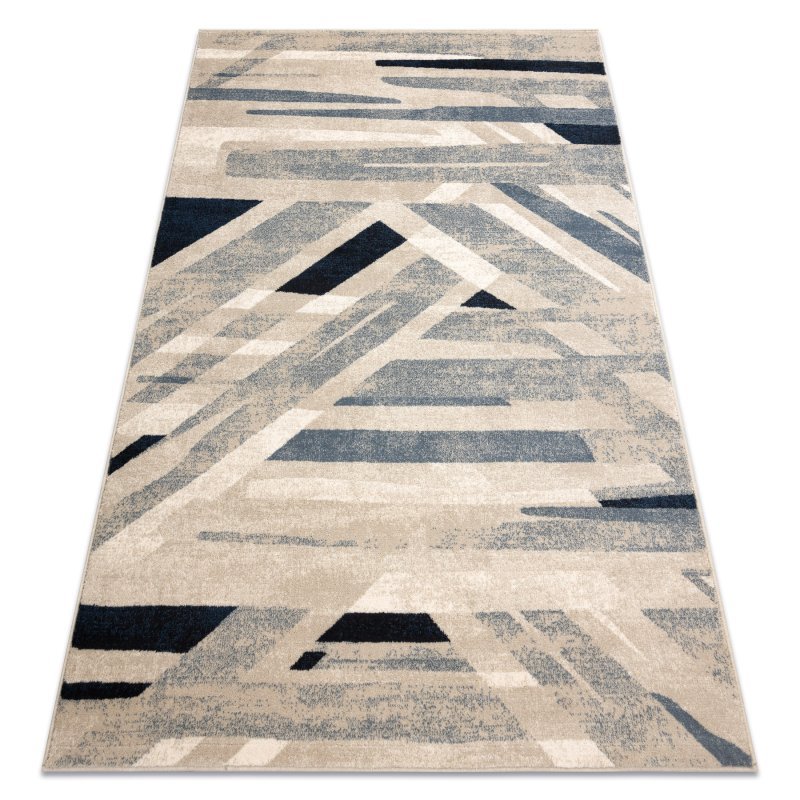 Teppich Wolle NAIN Geometrisch 7706/51955 beige / blau - Wollteppiche