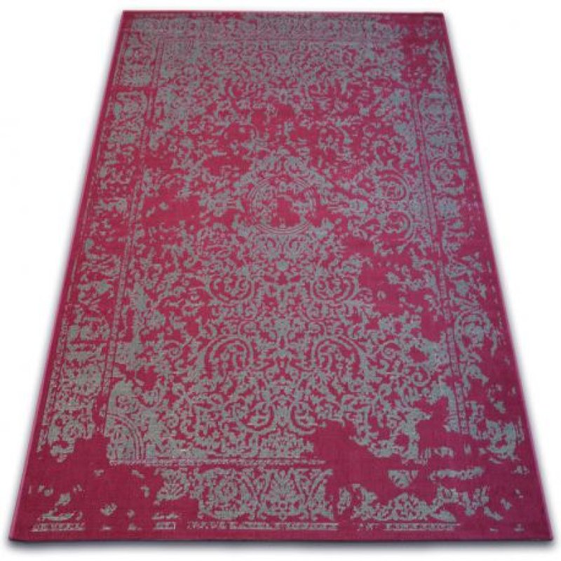Teppich VINTAGE 22208/082 rotwein / grau klassische Rosette - Teppiche